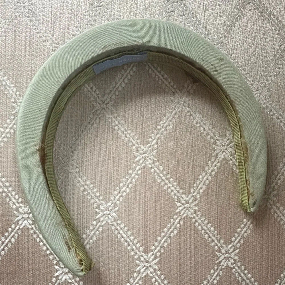 💚 FLAWED - Hill House Green Moire Jeweled Halo Headband 💚 - Picture 11 of 15